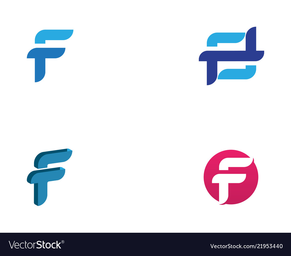 F logo business symbols template letter