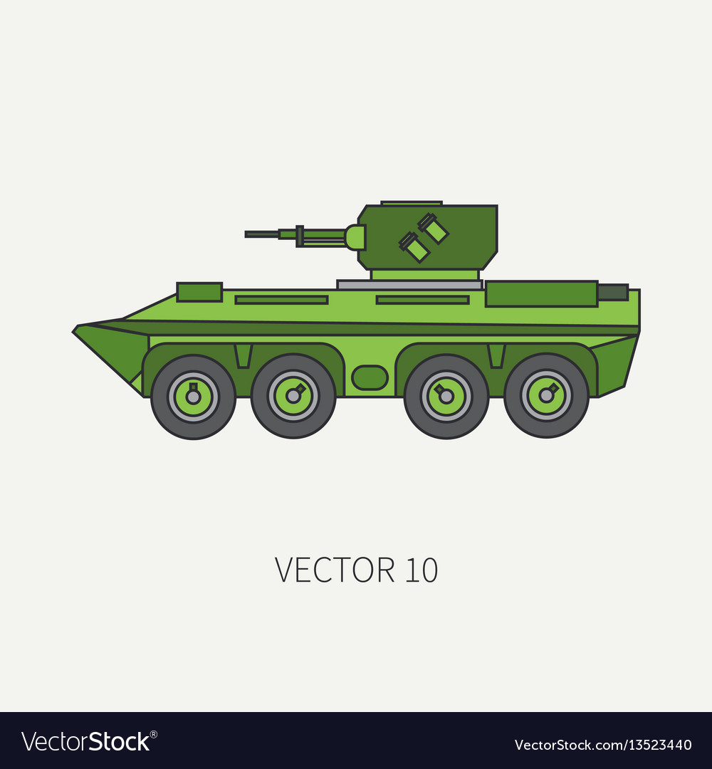 Line flat color icon infantry assault