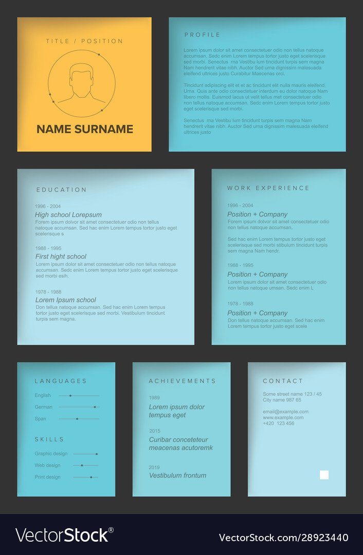 Minimalist blue wieder cv Template