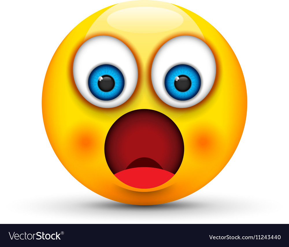 Shocked emoji Royalty Free Vector Image - VectorStock