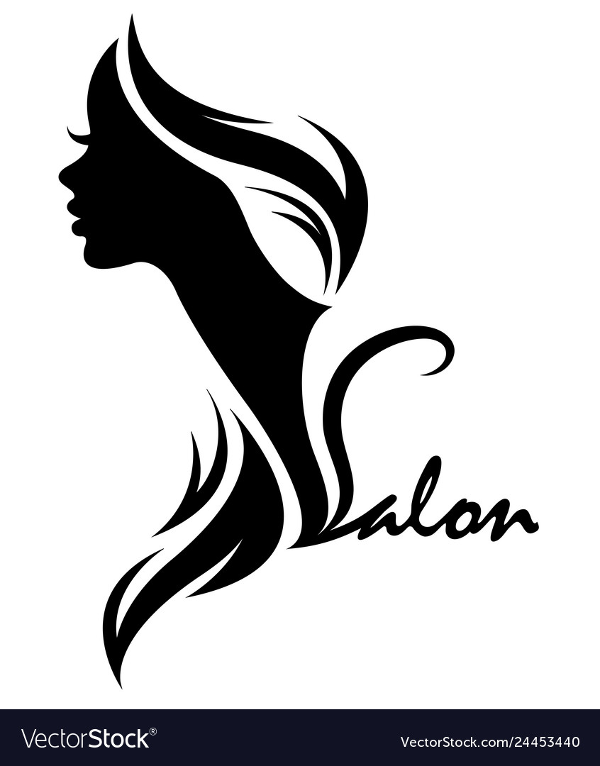 Women silhouette black icon on white Royalty Free Vector