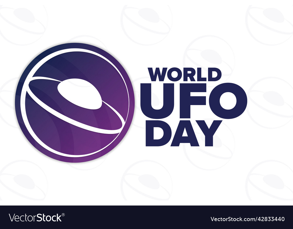 World ufo day holiday concept template Royalty Free Vector