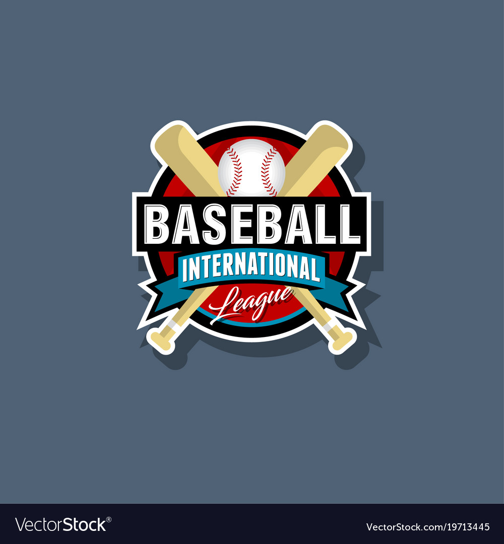 Baseball emblem baseball logo Royalty Free Vector Image