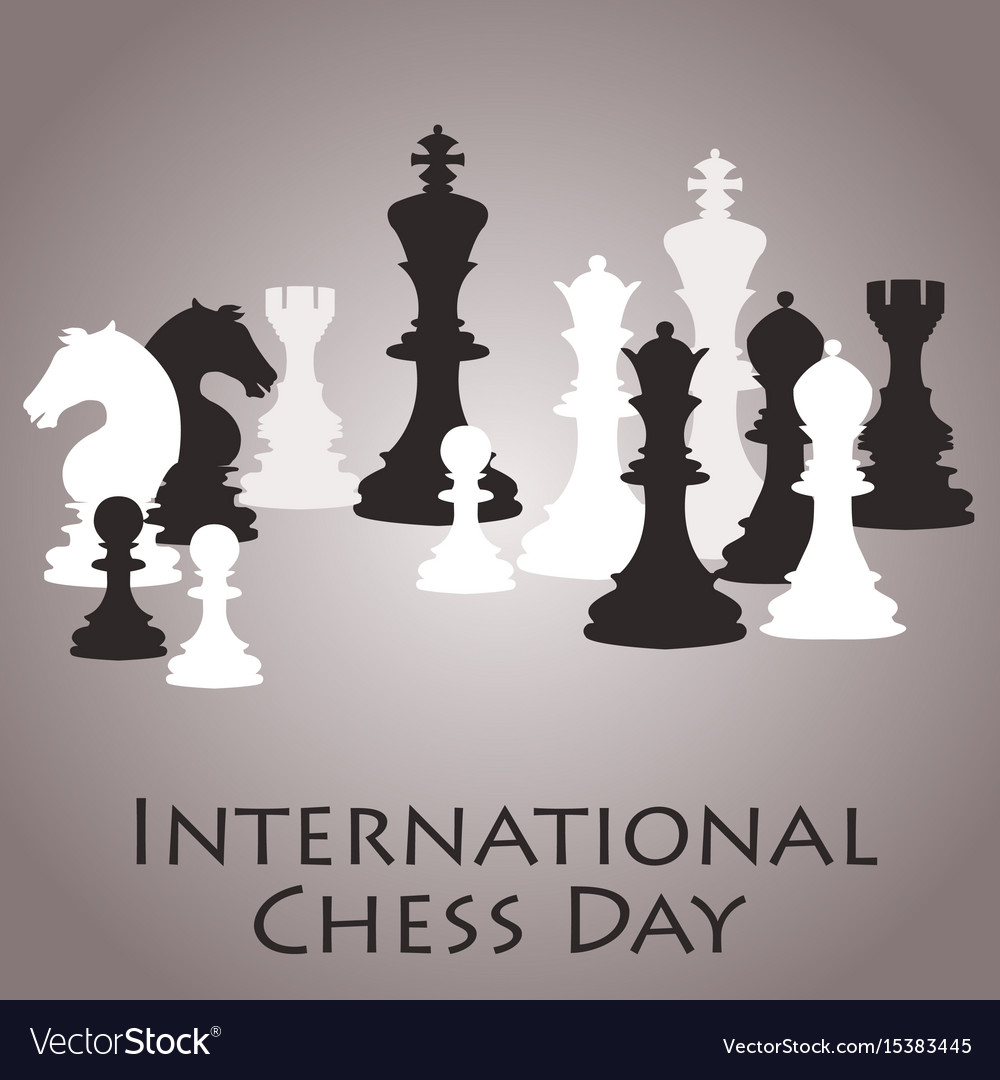 Premium Vector  World chess day flyer