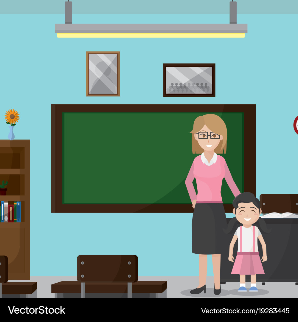 School classroom design Royalty Free Vector Image