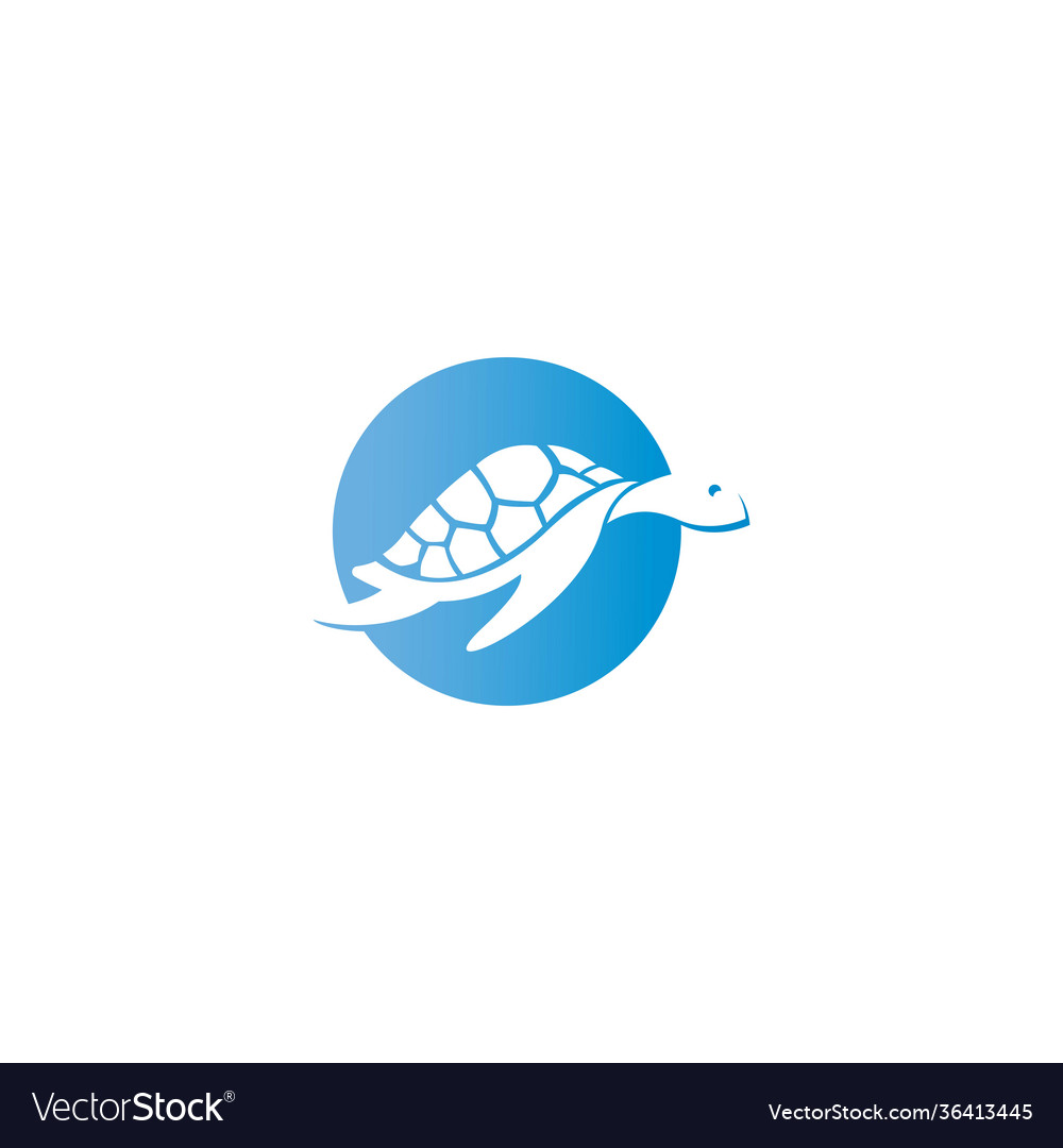 Turtle Logo Icon Template Design Concept Vector Image