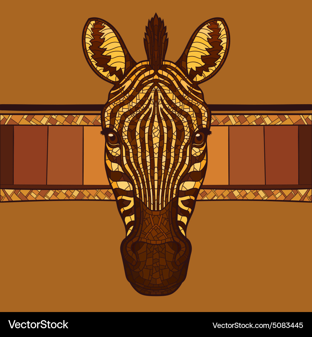 Zebra head Royalty Free Vector Image - VectorStock