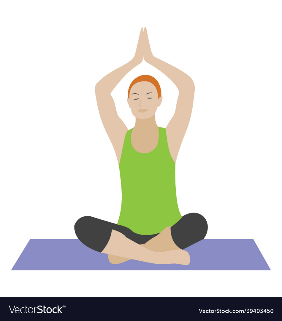 Buddha style yoga Royalty Free Vector Image - VectorStock