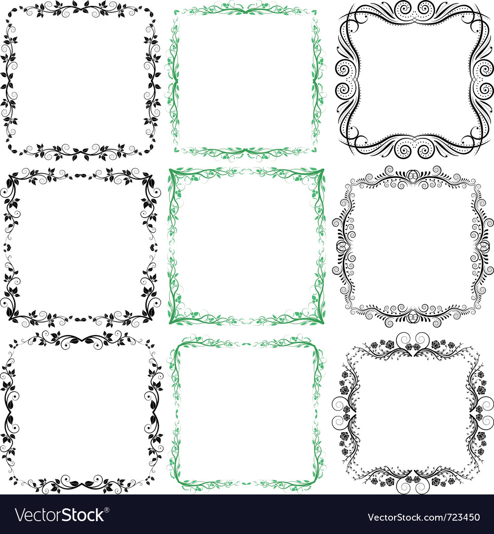 Decorative frames Royalty Free Vector Image - VectorStock