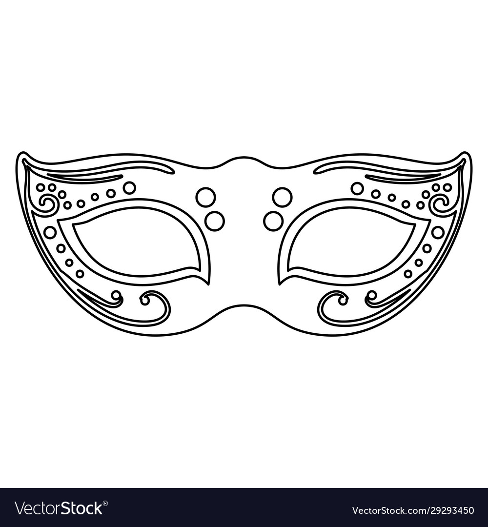 Elegant mask fantasy isolated icon Royalty Free Vector Image