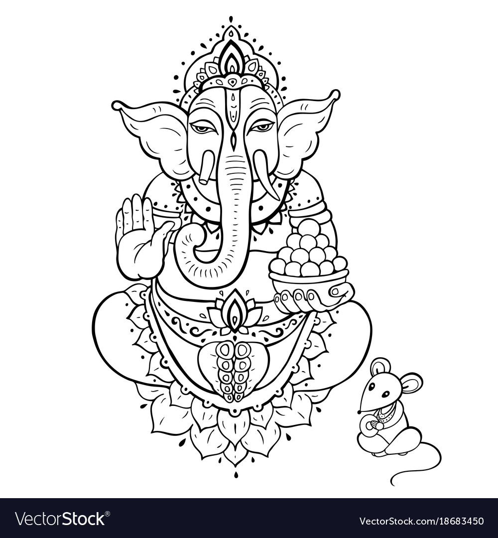 Ganapati lord ganesha Royalty Free Vector Image