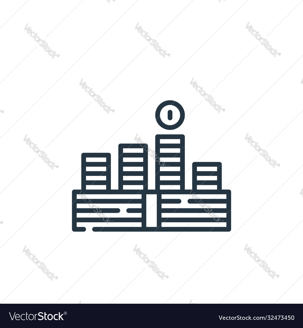 Money icon editable stroke linear Royalty Free Vector Image