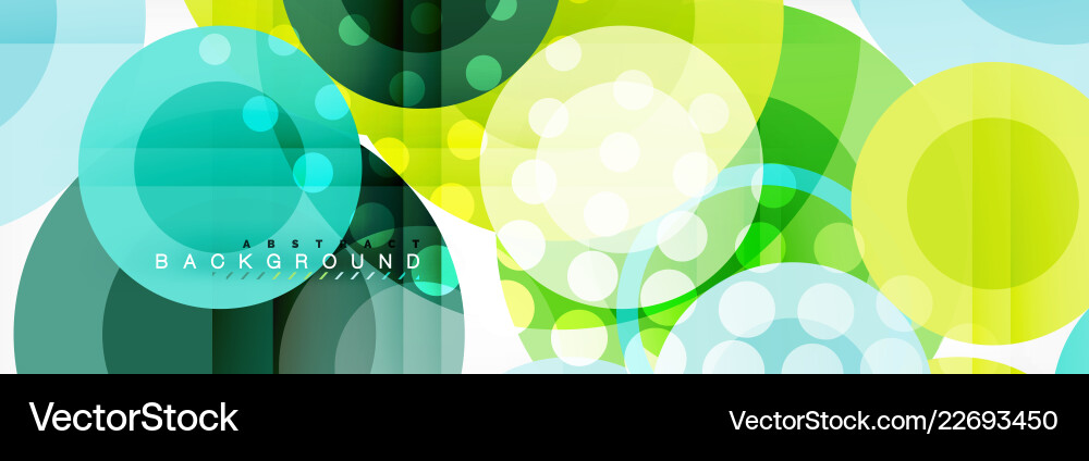 Overlapping circles design background Royalty Free Vector