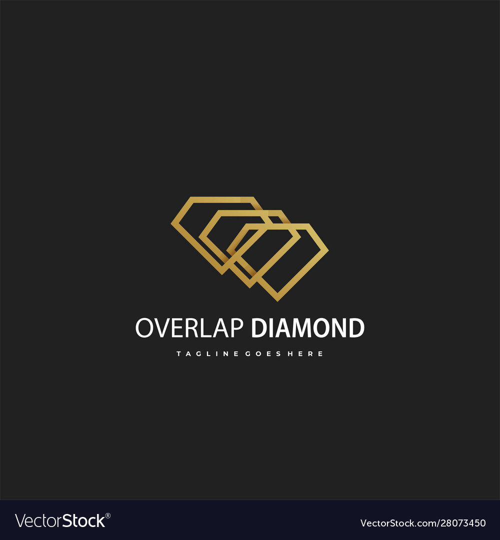 Template luxury diamond concept vector image Template luxury diamond concept