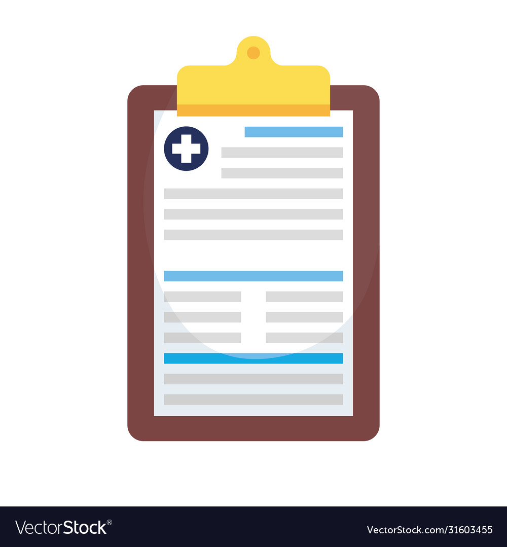 Medical history document design royalty free vector image