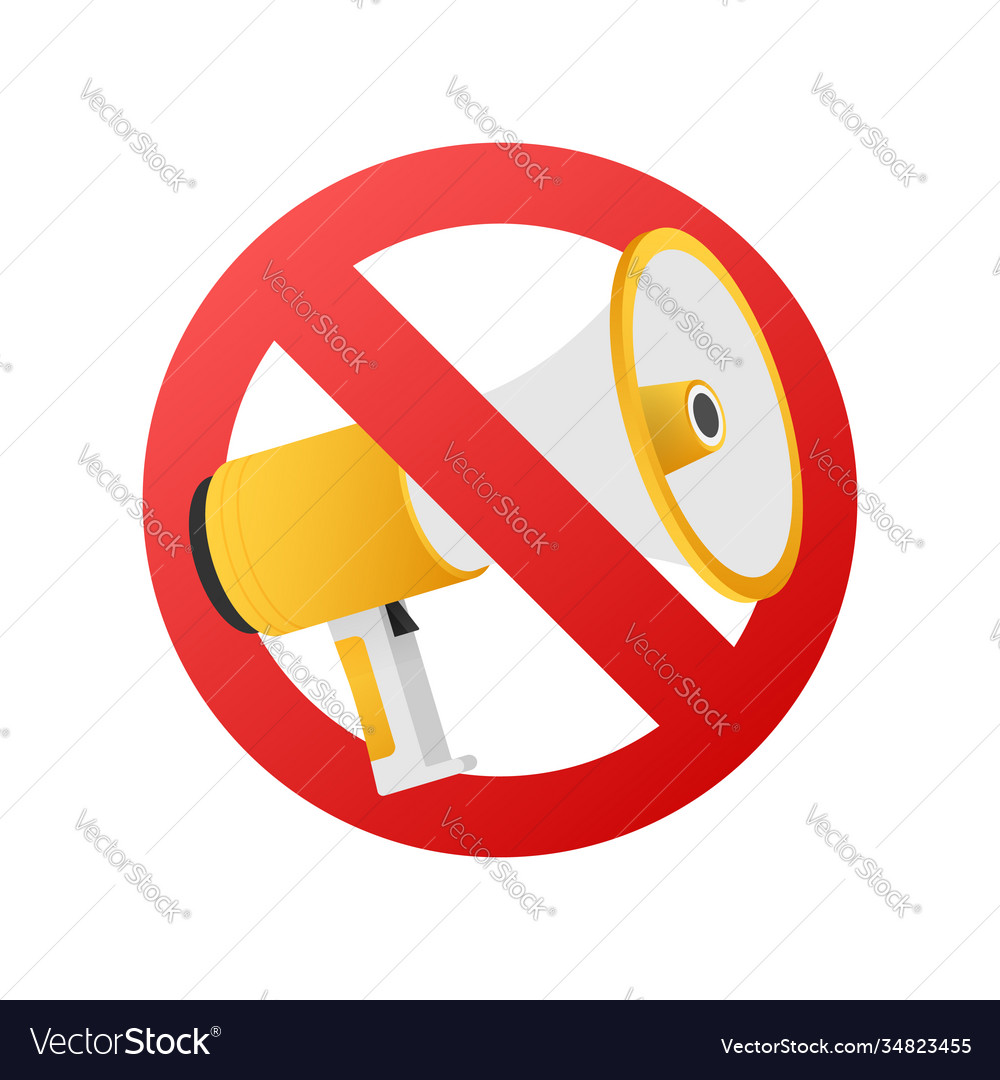 No megaphone speaker sign or outbound