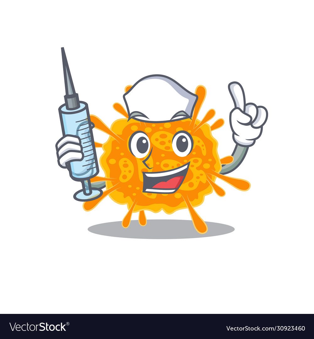 A nice nurse nobecovirus mascot design concept