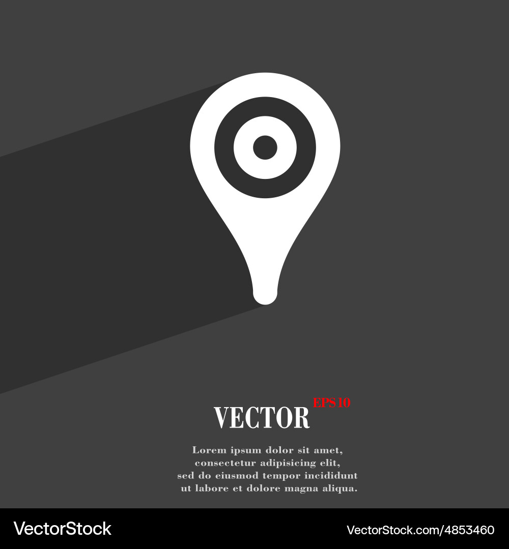 Map pointer gps location icon symbol flat modern Vector Image