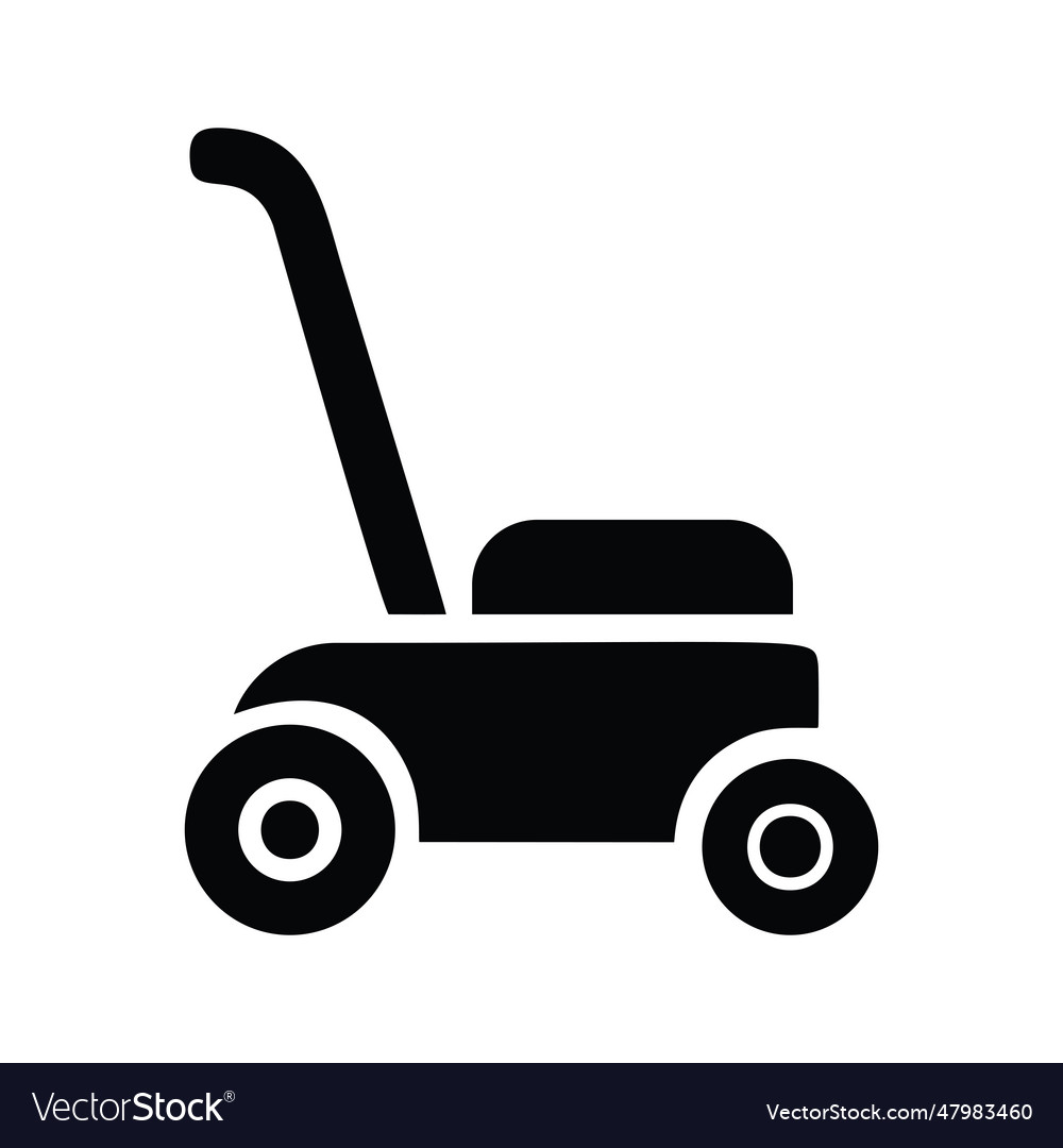 Minimalist lawnmower icon pictogram style i Vector Image