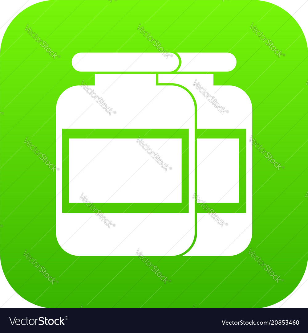 Nutritional supplement for athletes icon digital Vector Image