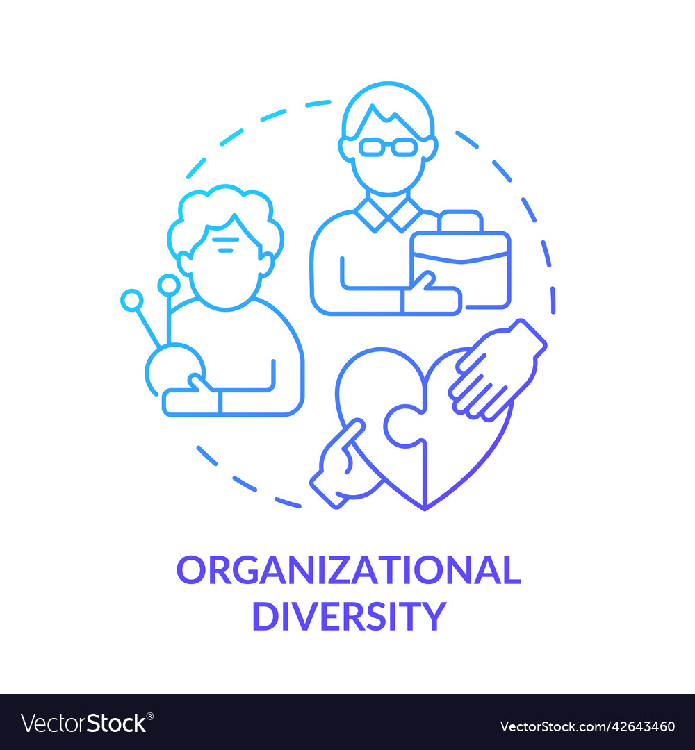 Organizational diversity blue gradient concept Vector Image