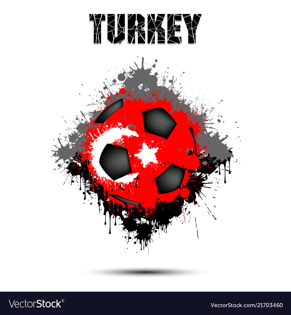 Soccer ball in the color of turkey