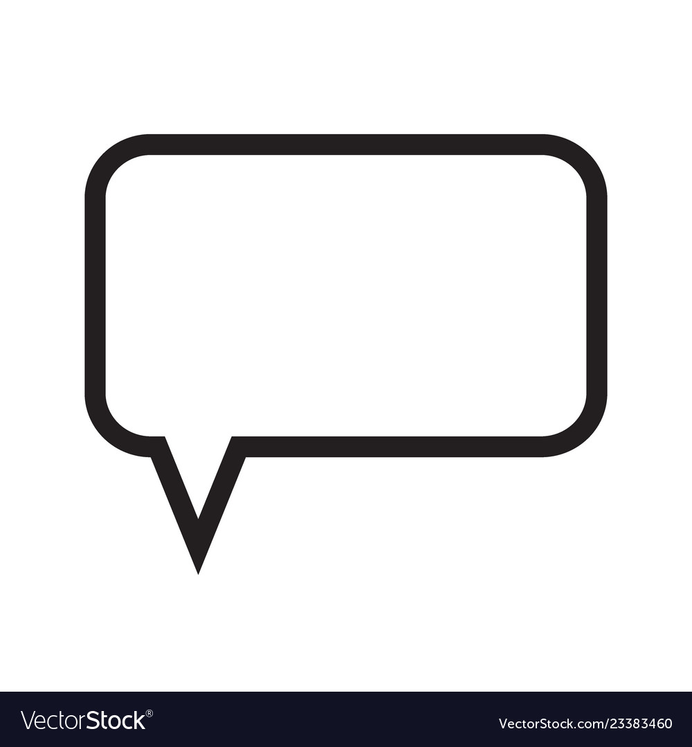 Speech bubble message box Royalty Free Vector Image