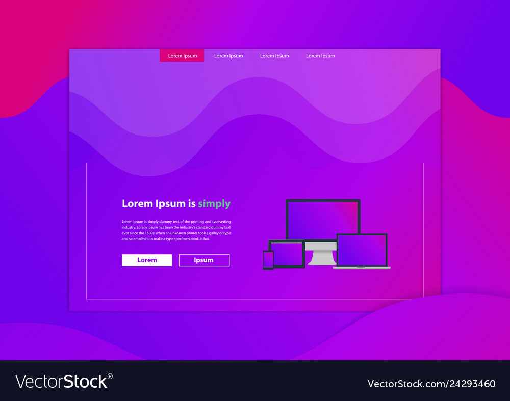 Web Development Website Banner Minimal Geometric Vector Image