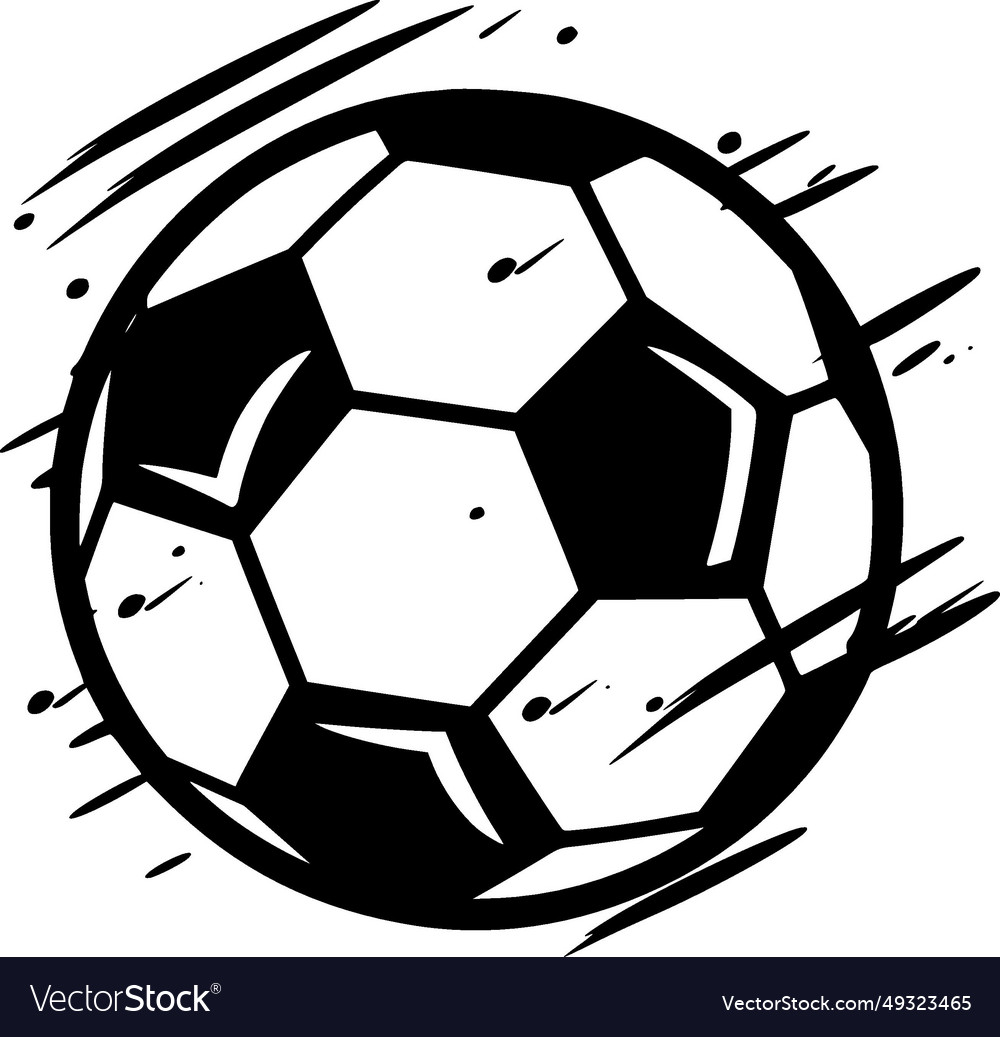 Football - black and white isolated icon Vector Image