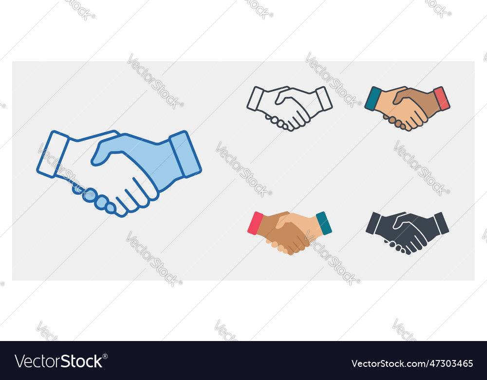 Handshake icon symbol template for graphic Vector Image