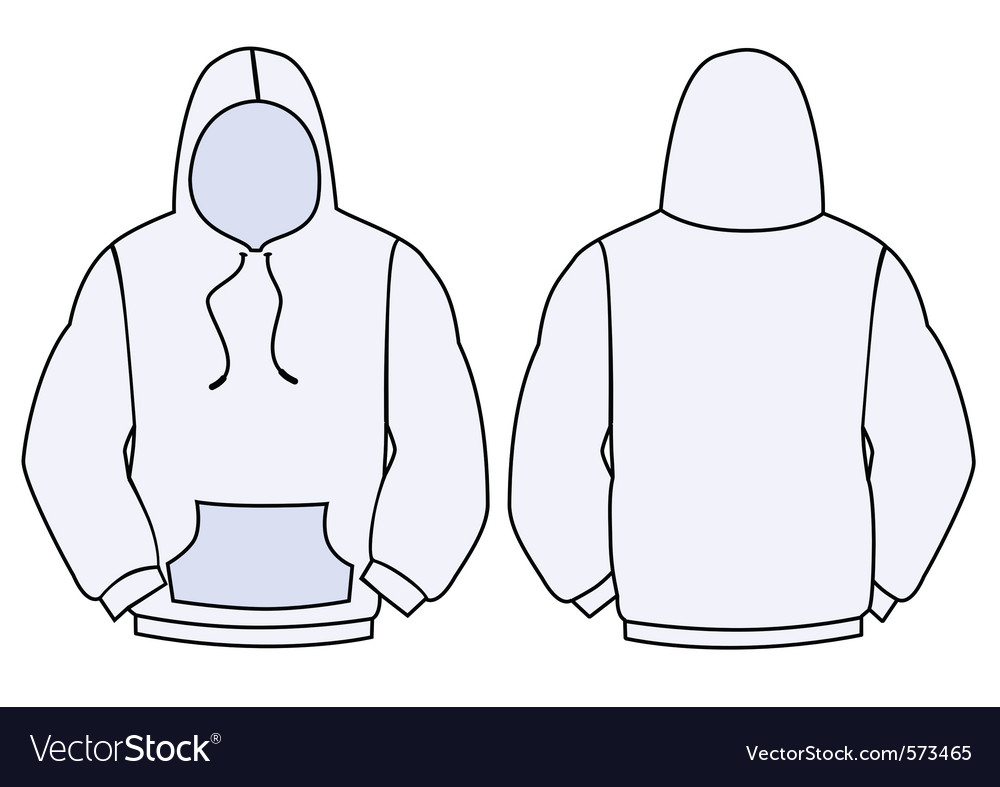 Hoodie template design Royalty Free Vector Image