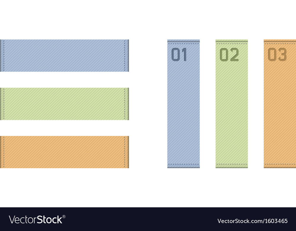 Horizontale und vertikale Etiketten