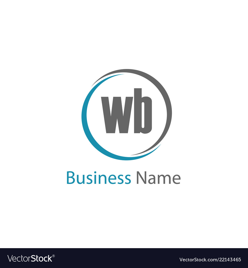 Initial letter wb logo template design