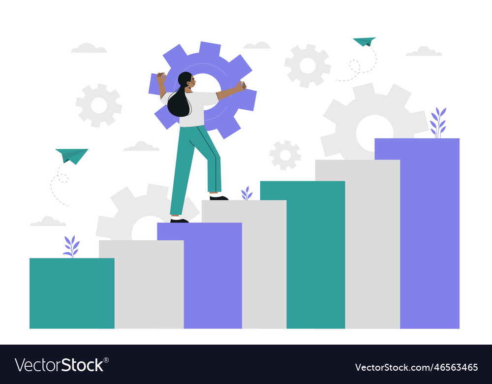 Woman with persistence Royalty Free Vector Image