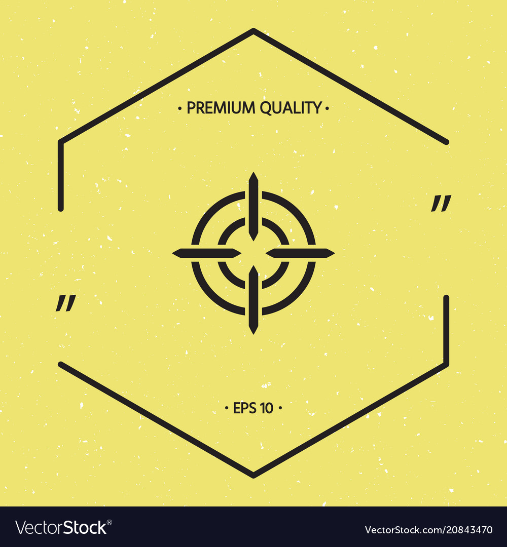 Aim icon symbol Royalty Free Vector Image - VectorStock