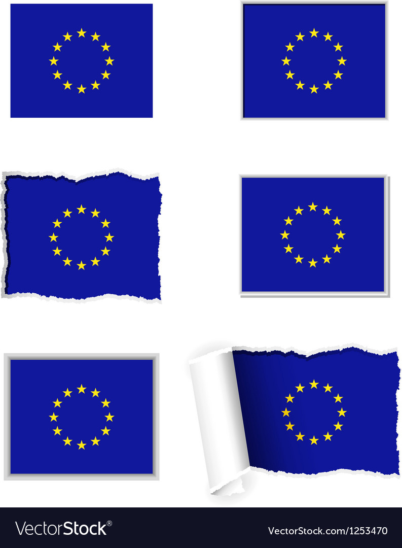 European union flag set