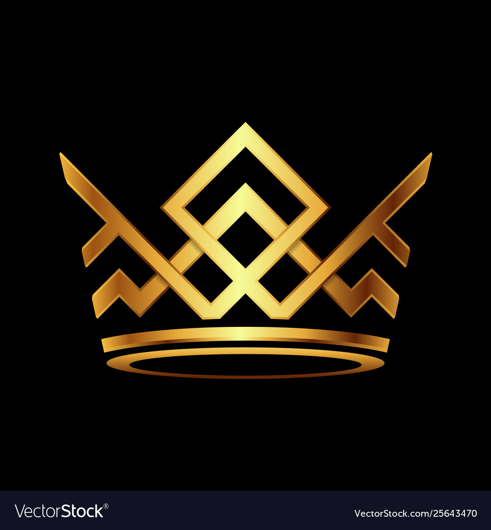 Modern crown logo royal king queen abstract logo Vector Image