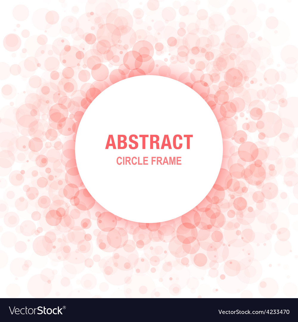 Red abstract circle frame design element