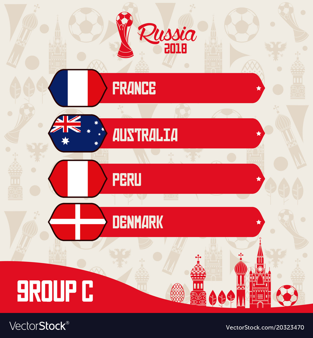 Russia Football Teams Group Royalty Free Vector Image