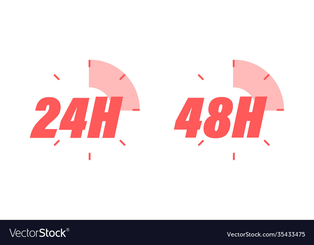 48 And 24 Hours Icon Symbol Royalty Free Vector Image 48-and-24-hours-icon-symbol-royalty-free-vector-image