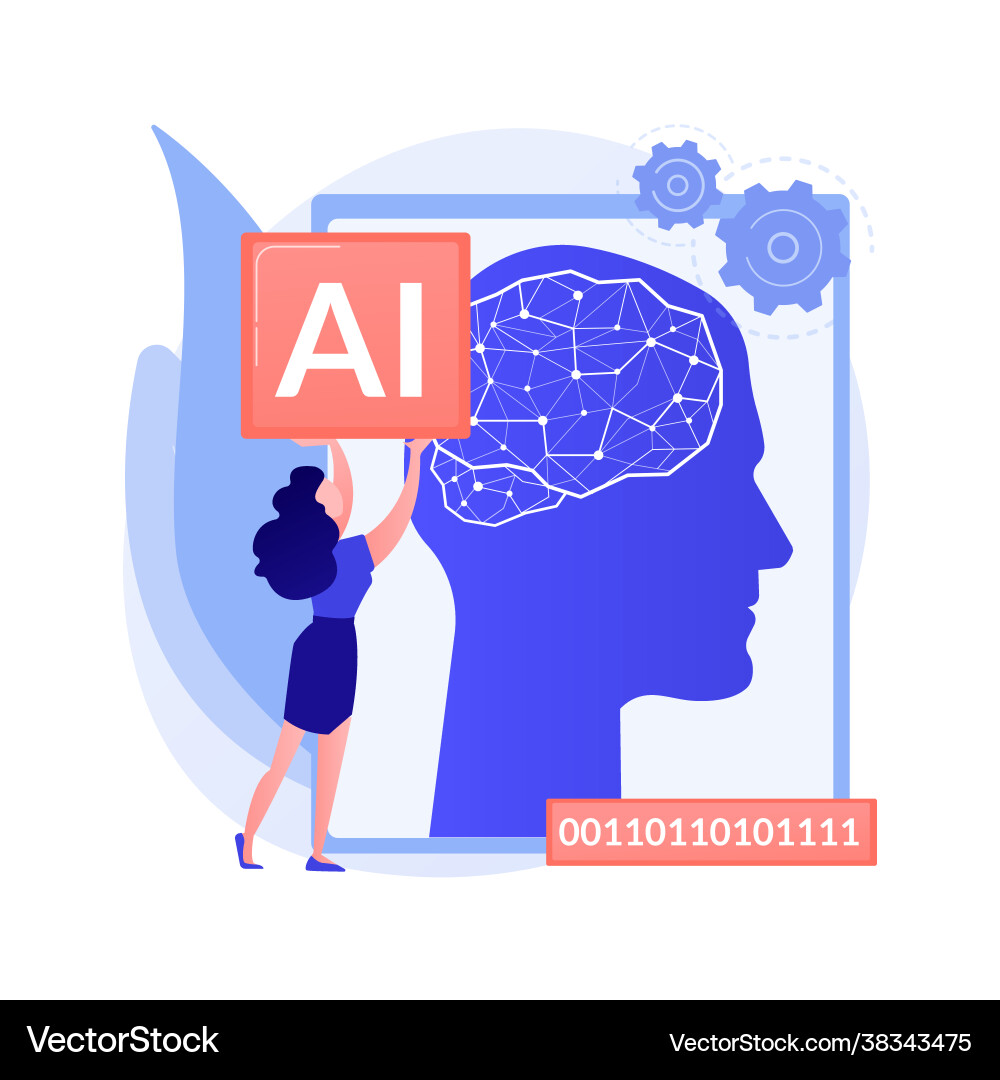 Artificial intelligence abstract concept Vector Image