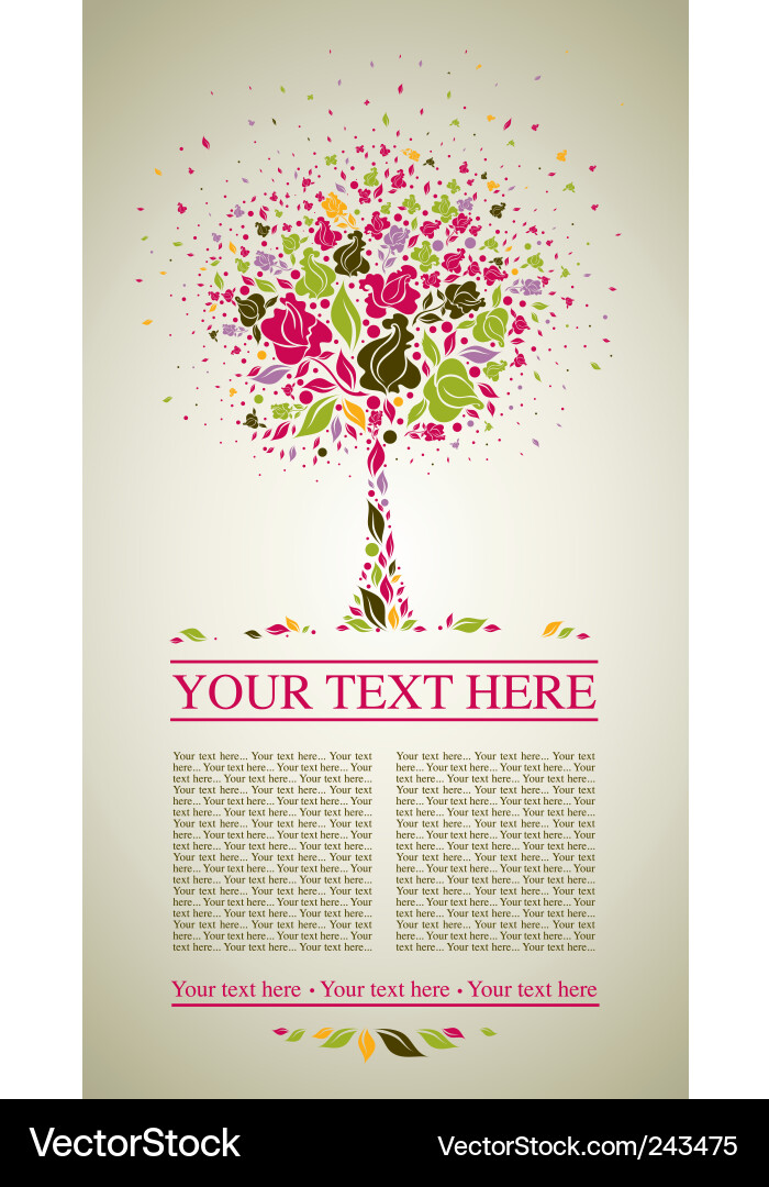 Decorative tree Royalty Free Vector Image - VectorStock