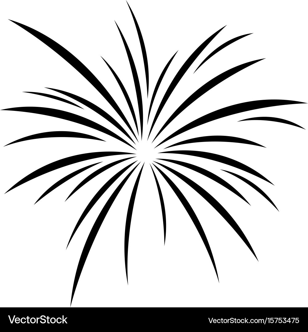 Exploding fireworks logo icon Royalty Free Vector Image