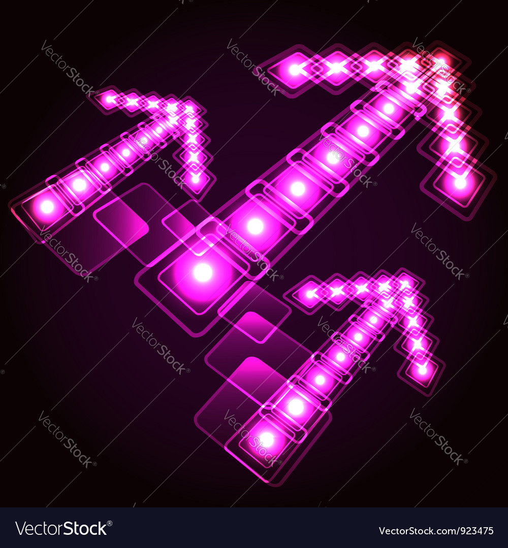 Neon arrows Royalty Free Vector Image - VectorStock