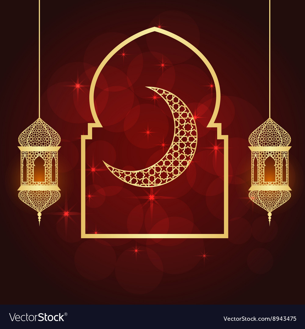 Ramadan greeting card Royalty Free Vector Image