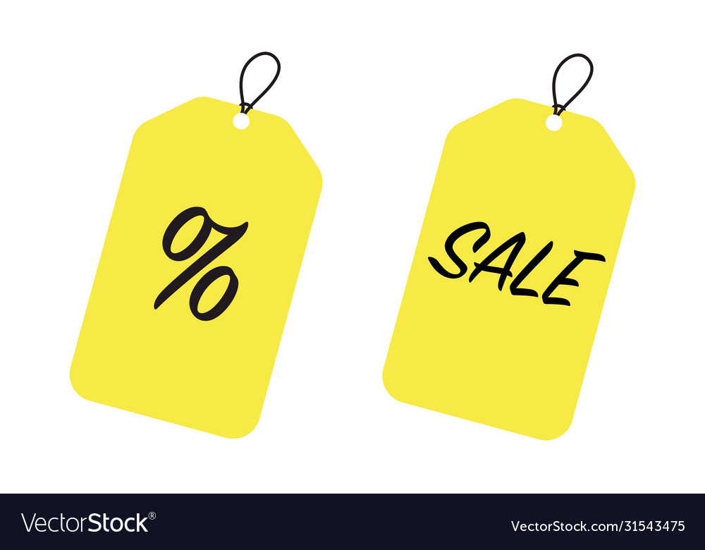 Sale tags and labels template shopping Royalty Free Vector