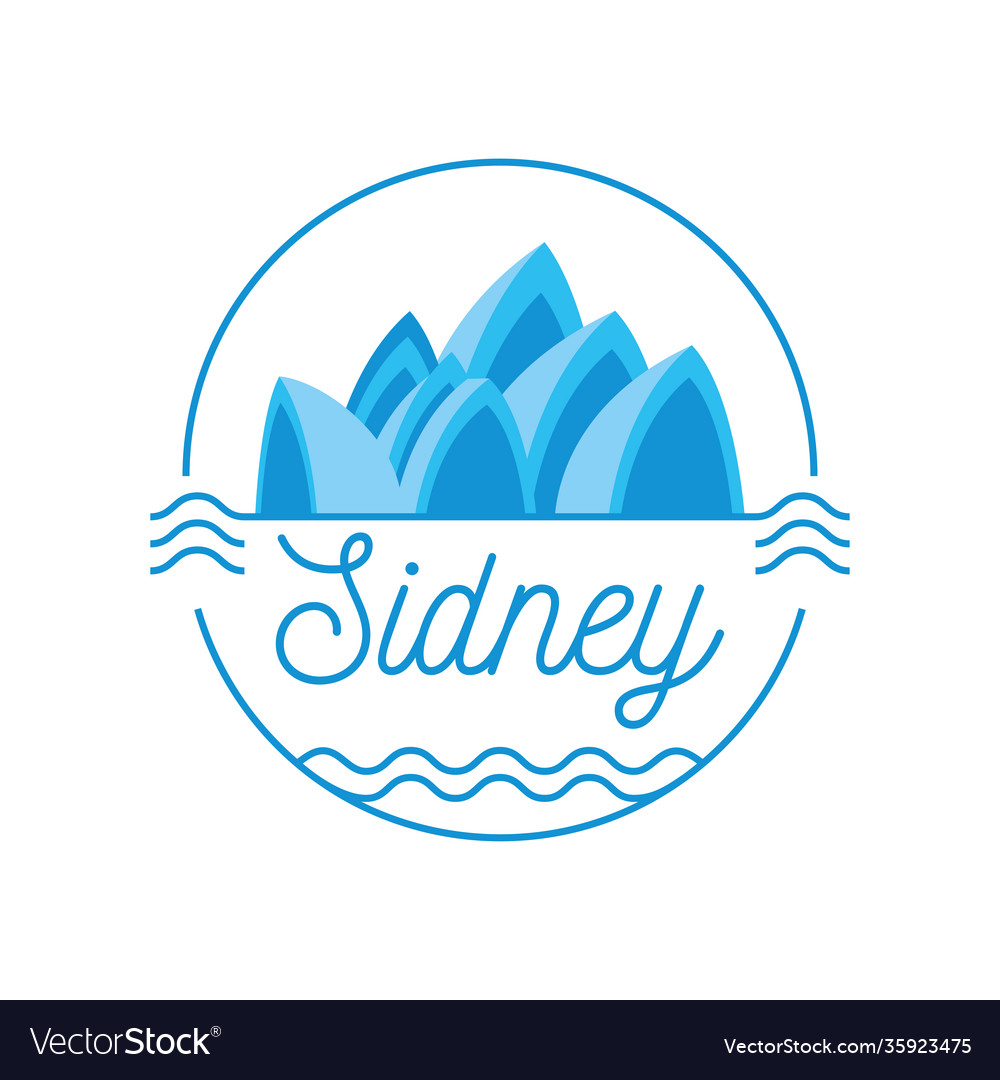 Sidney city stamp design