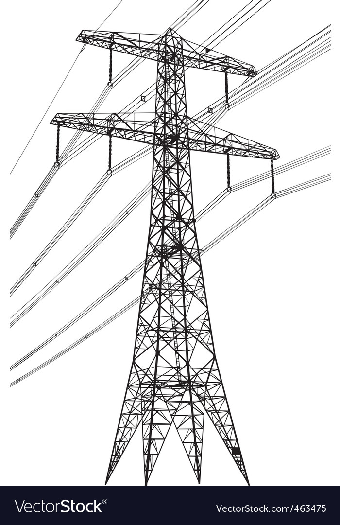 Transmission tower Royalty Free Vector Image - VectorStock