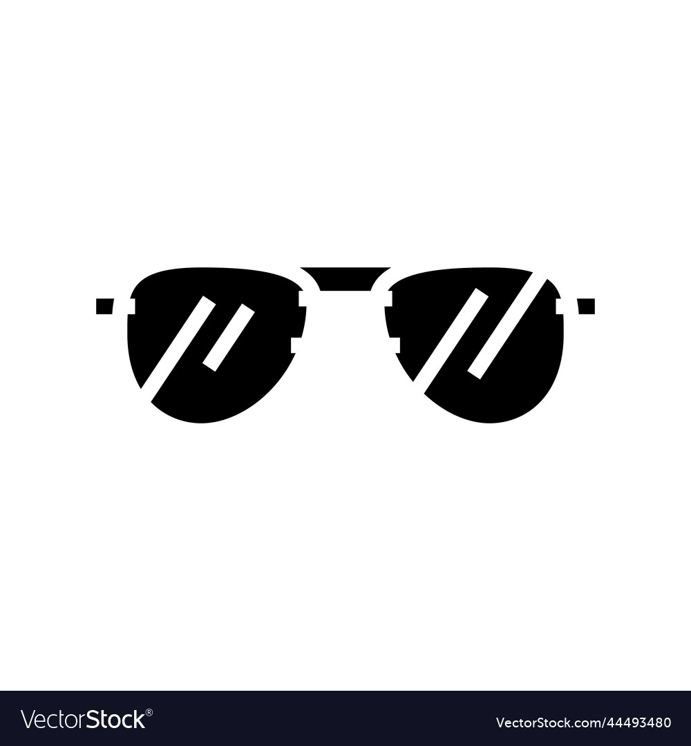 Aviator glasses optical glyph icon