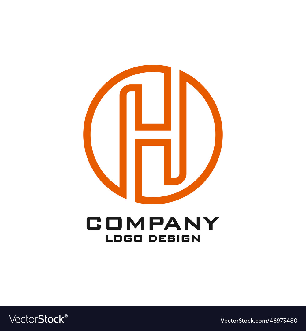 H Letter Logo Design Royalty Free Vector Image